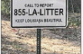 The Town of Stonewall Announces Placement of No Littering and No Dumping Signs