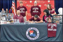 Wrestler Josh Sarpy Makes History at NDHS Signing with D1 University
