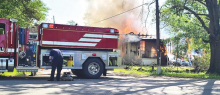 DeSoto Fire District 1 Sets Control Burn Fire to Logansport Home