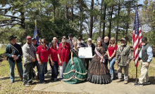 Participants at the Battle of Pleasant Hill Re-enactment while the Union Soldiers Marker was presented