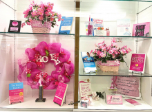 Breast Cancer Awareness Display Depicted at Mansfield Library