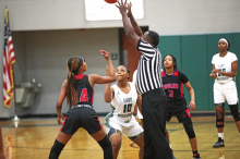 MHS Lady Wolverines Joust Woodland Lady Knights Winning 50 to 39