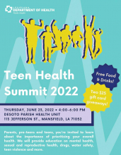DeSoto Health Unit to Hold Teen Health Summit