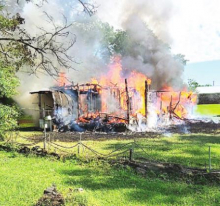 DeSoto Fire District 1 Sets Control Burn Fire to Logansport Home