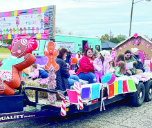 Gingerbread House joins parade.