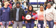 Lady Griffins Fall to Lady Knights 26 to 37; Senior Basketball Ladies Honored