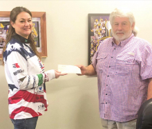 Stonewall Presents Check to North DeSoto Water Board