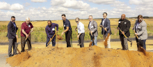Pictured from left to right are Andy Price, Director of Generation Services at Cleco Power, Foster Campbell, Louisiana Public Service Commissioner (District 5), Ernel Jones, President of the DeSoto Parish Police Jury, James Kondrat, Sr. Manager of Project
