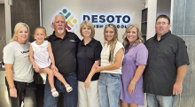 Coach Dale Morvan (third from left) is pictured with his family that came out to celebrate the naming of the Logansport Football Field to the “Dale Morvan Football Stadium”.