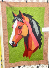 The Viewers Choice 3rd Award Quilt - This pretty pony quilt was paper pieced and machine quilted by Joellen Wilke.