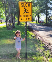 Much Needed Signage Placed on Mary Jane Blvd. Warning Motorist to Slow Down