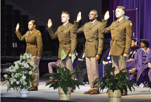 Graduating ROTC cadets take oath as 2nd lieutenants