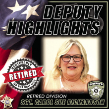 DPSO Honors Sgt. Carol Sue Richardson with Retirement Party