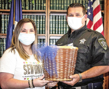 DPSO Receives Gift of Appreciation from Sew Unique Monogramming in Mansfield