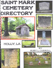 Local Author Donates “St. Mark Cemetery Directory - Holly, LA” to DeSoto Library