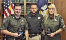 Also pictured is Sheriff Richardson as he presented the DPSO Life-Saving Award last July!