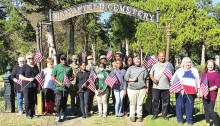 Bon Chase Chapter of DAR and MHS JROTC Honor Veterans’ Graves with U.S. Flag