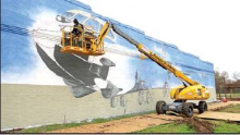 Artist at Work in Downtown Mansfield