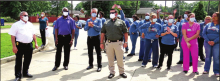 Area First Responders Participate in “Light It Up” Honoring DRHS Employees