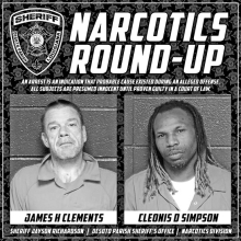 Sheriff Announces Narcotics Roundup on December 18