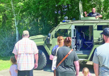 DPSO Visits Stonewall Library with K-9, Units and Vehicles