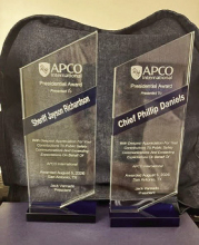 DPSO Sheriff & Deputy Chief Honored with APCO International Presidential Award
