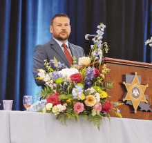 Sheriff Jayson Richardson delivers remarks to fellow sheriffs and other law enforcement leaders at the 2026 Louisiana Sheriffs’ and Wardens’ Annual Conference after being sworn in as association president.