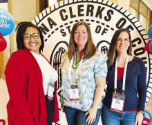 Clerk of Court Lisa Burson, alongside Trinity Jones and Mindy Brown, is attending the 2026 LA Clerks Conference this week. Thus far, the week has been lled with educational sessions, networking with other clerks’ offices, and learning about new technolo