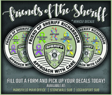 Friends of the Sheriff Decals Can Be Picked Up at DPSO Locations