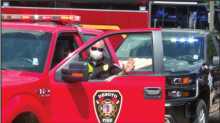 Area First Responders Participate in “Light It Up” Honoring DRHS Employees