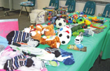 MES Participates in Global Service Shoe Box Project