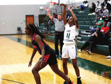 MHS Lady Wolverines Joust Woodland Lady Knights Winning 50 to 39