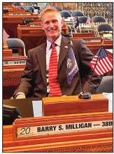 Sen. Barry Milligan Takes Oath of Office in Inaugural Ceremonies