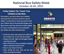 Desoto Parish School Board Transportation Department Celebrates National Bus Safety Week