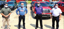 Area First Responders Participate in “Light It Up” Honoring DRHS Employees