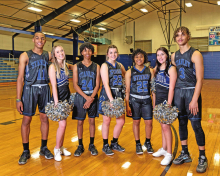 Stanley High School Senior Basketball and Cheerleaders
