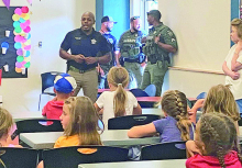 DPSO Visits Stonewall Library with K-9, Units and Vehicles